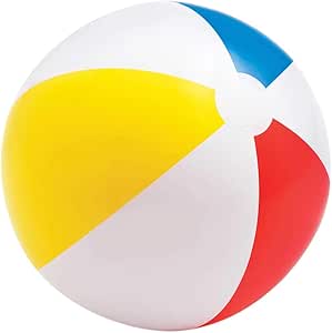 Aufblasbarer Ball Glossy Assortiert, Vinyl, Mehrfarbig